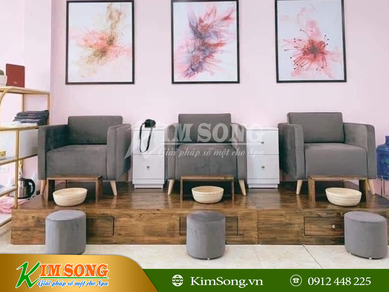 ghế làm nail đơn giản