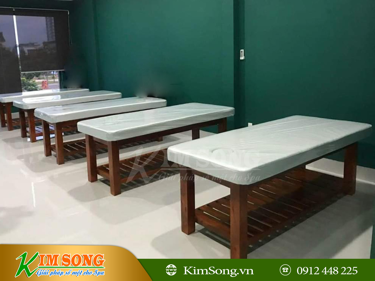 giường spa gỗ giá rẻ